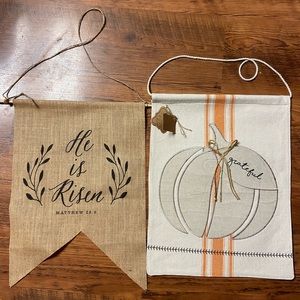 Easter and Mud Pie Pumpkin Door Hangers